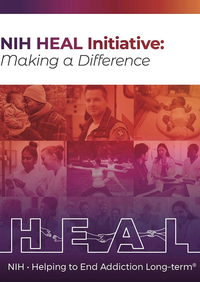 NIH HEAL Initiative: Making a Difference with HEAL Helping to End Addiction Long-term logo
