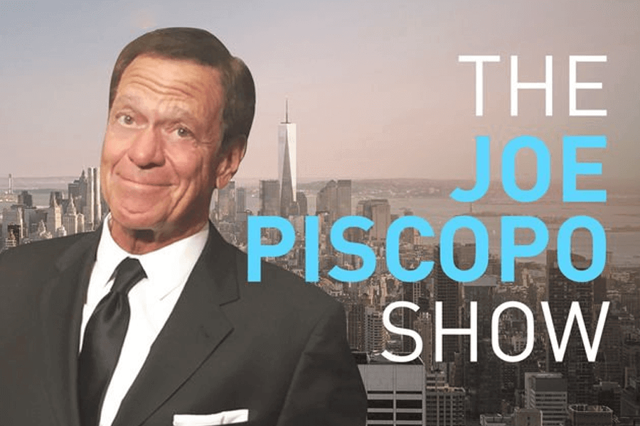 Logo of the Joe Piscopo Show, featuring an image of Joe Piscopo