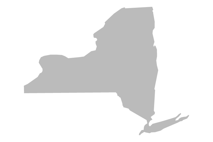 outline of state of New York